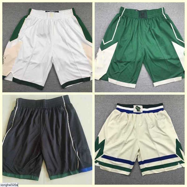 

jersey nba's basketball shorts milwaukee's bucks's embroidered made of fine fabric, Black