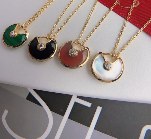 

amulette legers necklaces 925 sterling silver gold plated 18k natural stone