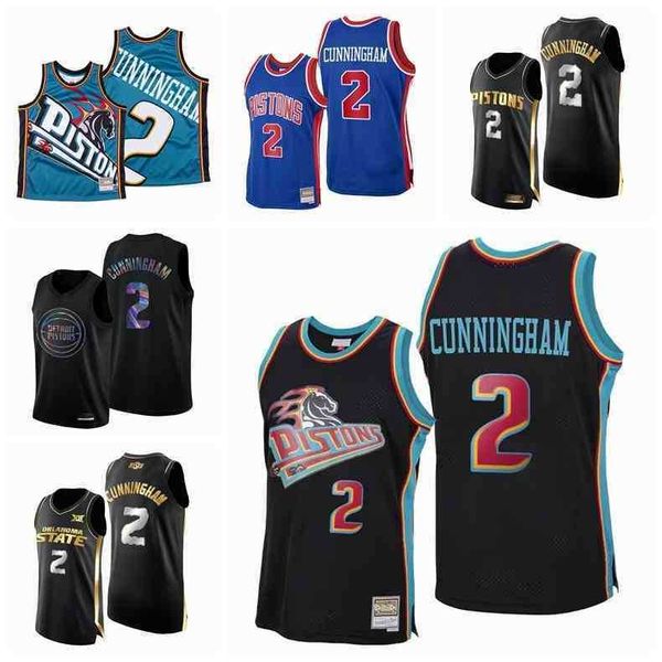 

jersey man basketball 2 cade cunningham jersey blue white gray sport fans uniform shirt team draft pick stitched with uwm patch sponor, Black