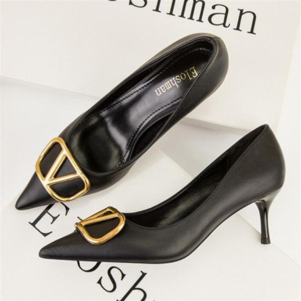 

2022 dress shoes nude gold red patent leather women pumps plexiglass clear pvc high heels pointed toe stiletto party252a, Black