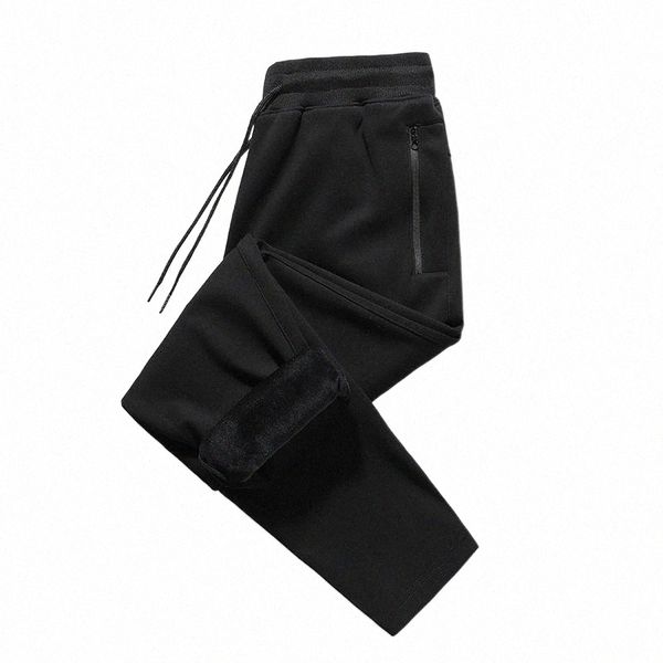 

men's pants men's pants men oversized m-8xl 2021 autumn winter fleece cotton loose plus size casual ankle-length g8l5#, Black