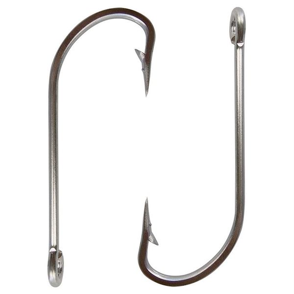 

30pcs stainless steel fishing hooks white color 34007 all size big extra long shank fishing hook fishhook263k