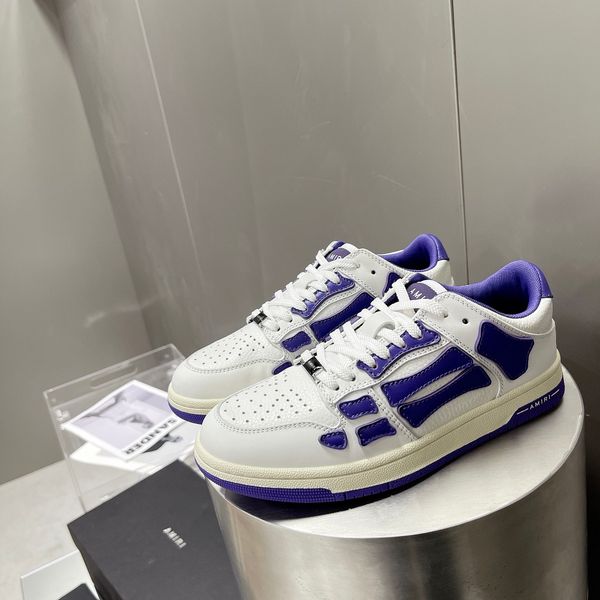 

casual shoes designer skel low bones leather sneakers shoes skeleton blue red white black green grey brown men women outdoo