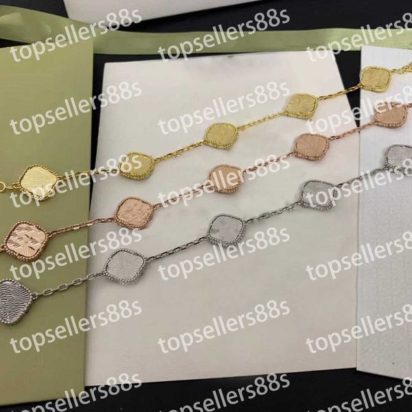 

stylish luxury diamonds charm bracelets for women elegant jewelry laser stripes four leaf clover bangle bracelet female men valentine's, Golden;silver