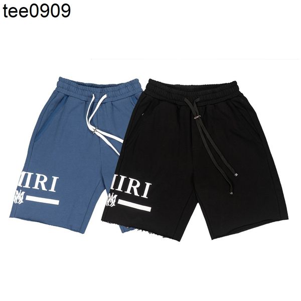 

shorts version summer black high street letter casual shorts, White;black