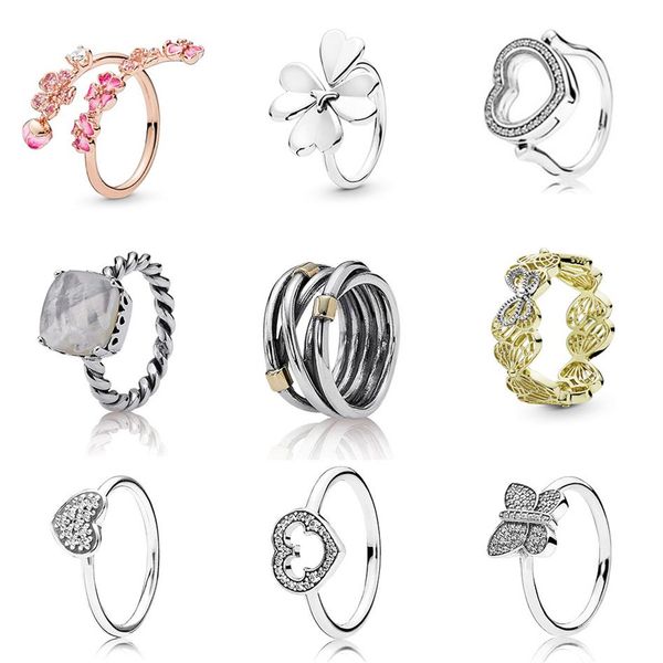 

2019 new 100% 925 sterling silver pandora ring 188088nccmx 197949 197252cz 190828mp 190383 167947 190890cz 190957cz 190938cz264n
