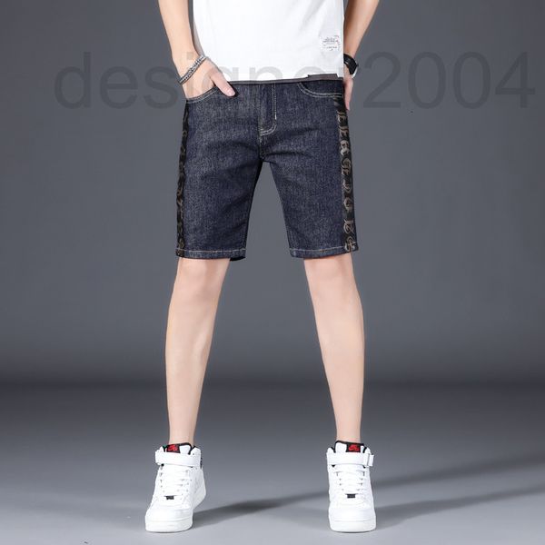 

men's shorts designer light luxury denim washed primary colors versatile trend printed pants ins casual breeches medium xmfk, White;black