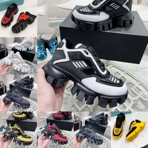 

boots casual shoes sneakers runner trainer womens shoe high platform 3d prads knit fabric low light camouflage capsule series rubber outdoor, Black