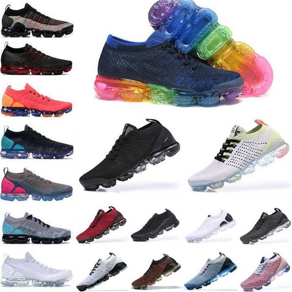 

2022 new vapor knit max 2 0 volt air fly 1 0 shoes mens runnings women breathable maxes black white casual sports sneakers shoes size 32195, Black;brown