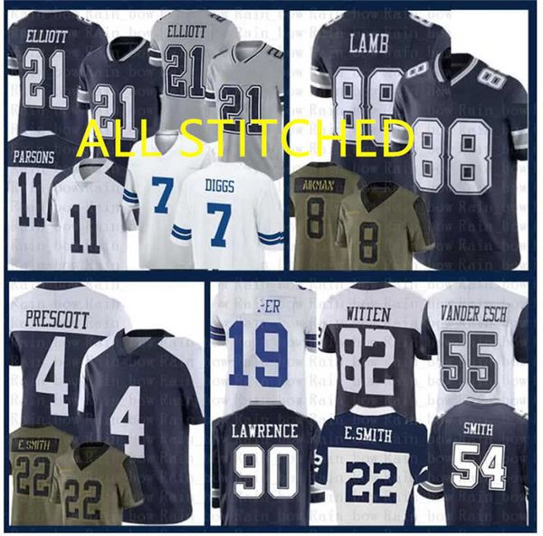 

custom trevon diggs jersey dallas''cowboys''11 micah parsons ceedee lamb dak prescott ezekiel elliott leighton vander es
