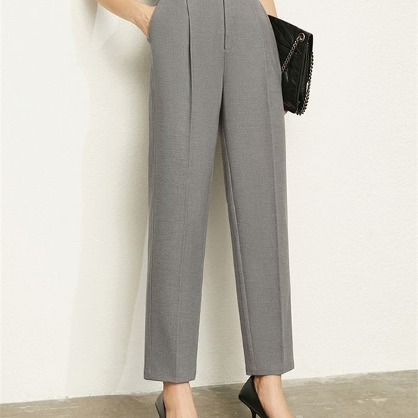 

womens pants s amii minimalism winter for women fashion anklelength straight casual office lady trousers female 12130357 220907, Black;white