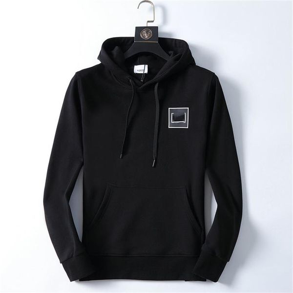 

2022men's hoodies & sweatshirts early autumn style european station loose fashion b round collar before and after letters medium-long s, Black