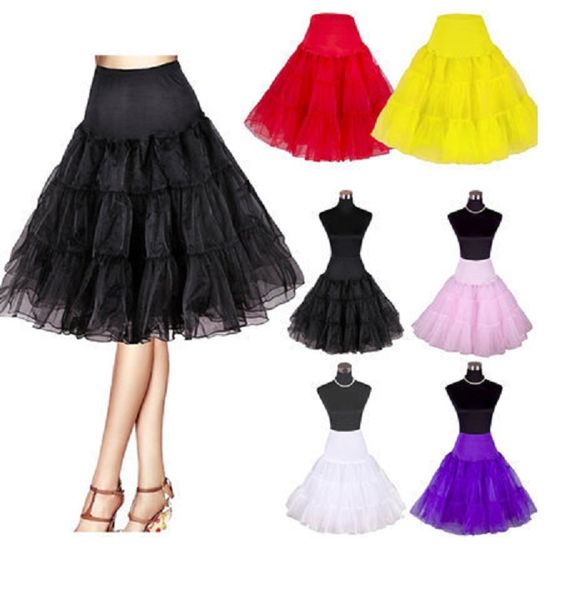 

women's petticoat 25" length colorful underskirt a line tulle party petticoat for short tutu dresses petticoats, White
