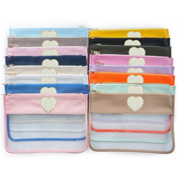 

cosmetic bags cases letter patches transparent pvc cosmetic bag clear travel make up cosmetic bag pouches snacks bag organizer factory direc