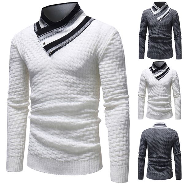

men s sweaters casual solid turtleneck sweater autumn winter fashion knitted male pullover jumper jersey hombre 220908, White;black