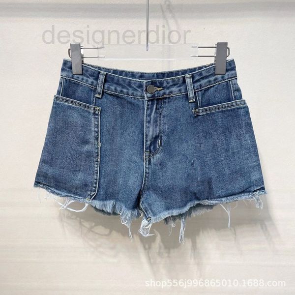 

women's jeans designer 22 new niche design slim and long legs nanyou denim shorts, Blue