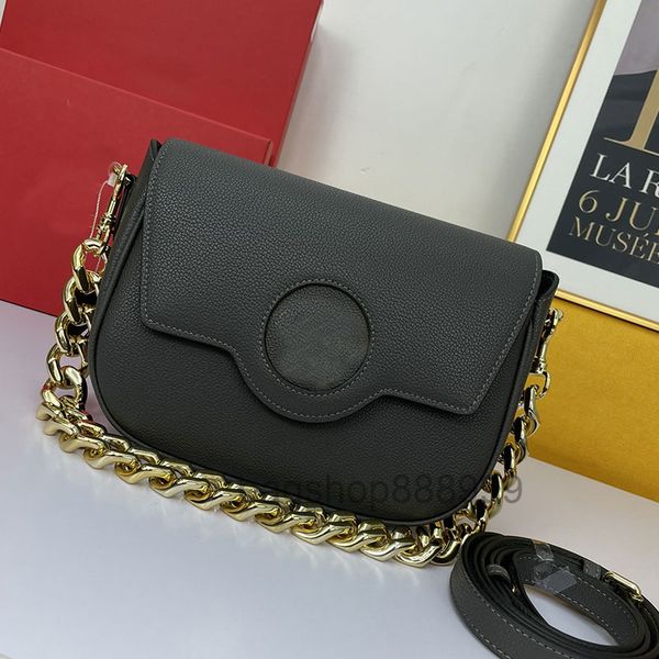 

ladies crossbody bags gold chain messenger handbags fashion flap package high-quality leather classic shoulder strap silhouette 2022 quali
