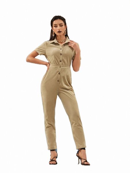 

women's jumpsuits & rompers x norah buhairi button front corduroy jumpsuit s93y#, Black;white