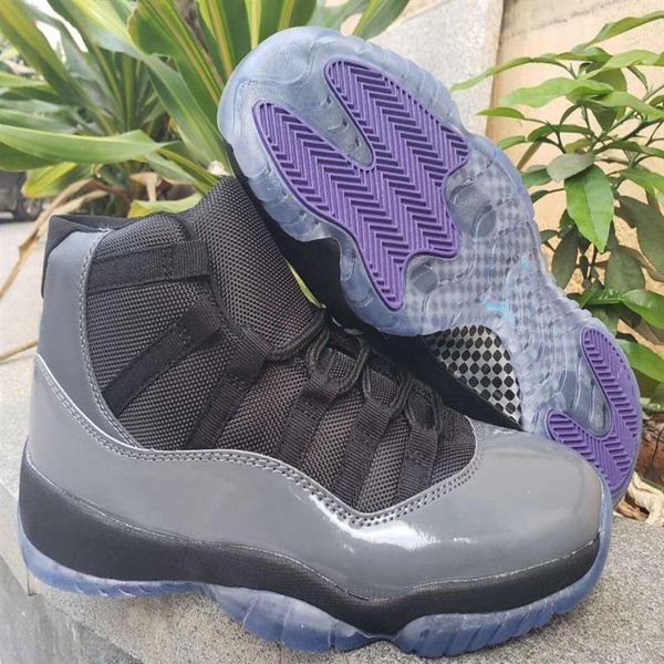 

size us 7-13 11 black grey men basketball shoes 11s outdoor athletic sports sneakers with box276p