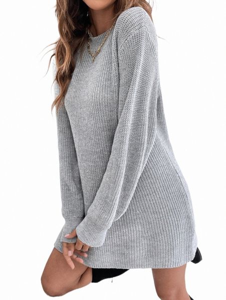 

women's sweaters solid ribbed knit sweater dress w7gx#, White;black
