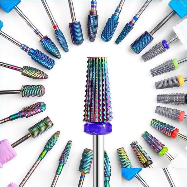 

nail art equipment nail art equipment cone carbide tungsten drill bit 5 in 1 tapered safety nails bits files buffer acce homeindustry dhynu, Silver