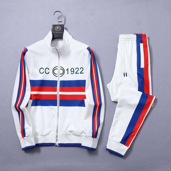 

men spring sets hoodie pants men's jacket casual solid color designer tracksuits set letter splicing printing sweatsuit xzbp, Gray