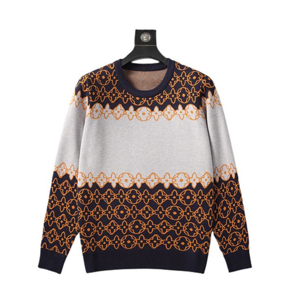 

brand designers design fashionable men's sweaters leisure long classic luxury plaid pullover a variety of styles and women's loose, White;black