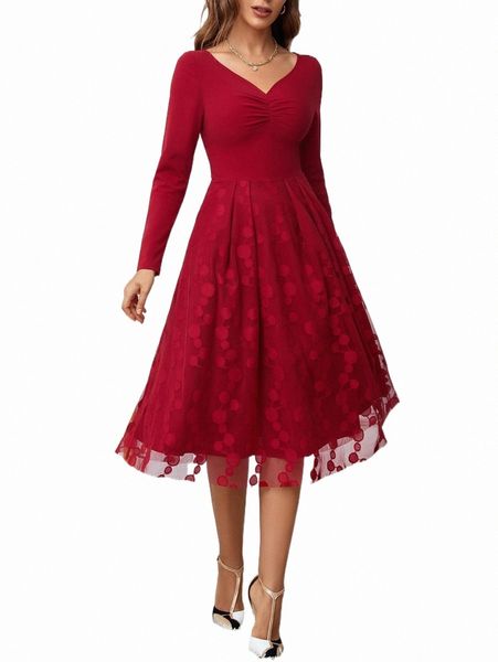 

casual dresses ruched bust contrast mesh a-line dress j7uw#, Black;gray