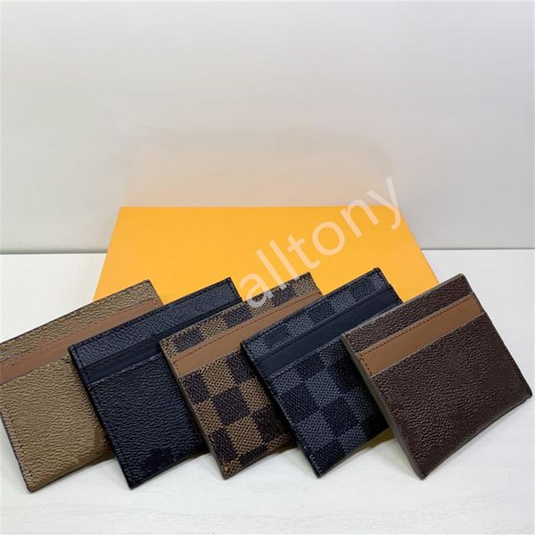 

luxury designer card holder wallet short case purse quality pouch quilted genuine leather womens men purses mens key ring credit coin c200m, Brown;gray