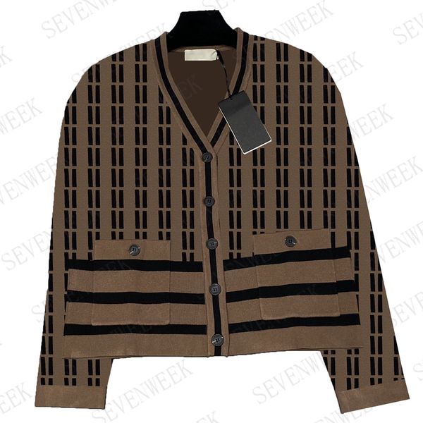 

letter womens designer cardigan knitted sweaters long sleeve coat wool sweater pullover for lady, White;black