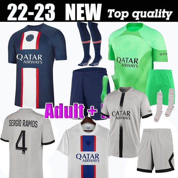 

soccer jerseys suit 22 23 hakimi maillot de foot soccer jersey paris 2022 2023 mbappe shirt hommes enfants verratti marquinhos kimpemb, Black;yellow