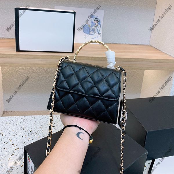 

22b french women enamel designer bag genuine leather quilted luxury classic flip metal handle gold chain crossbody shoulder bag outdoor hand