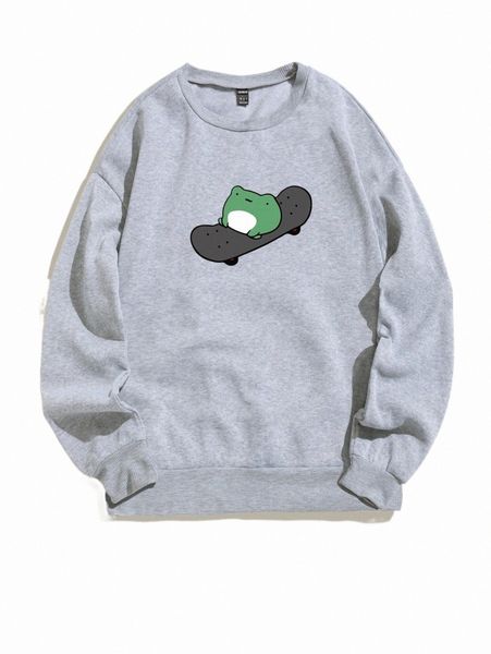 

women's hoodies & sweatshirts cartoon graphic thermal pullover g0d8#, Black