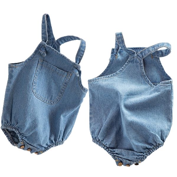 

overalls autumn born denim overalls baby girls boys jumpsuit overall toddler girl cowboy clothes infant baby girls boys romper 220909, Blue