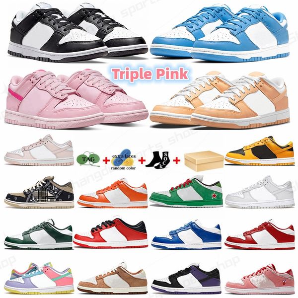 

casual shoes sneakers mens trainers sports shoe with box triple pink white black dunks sb designer men women unc pn dust low