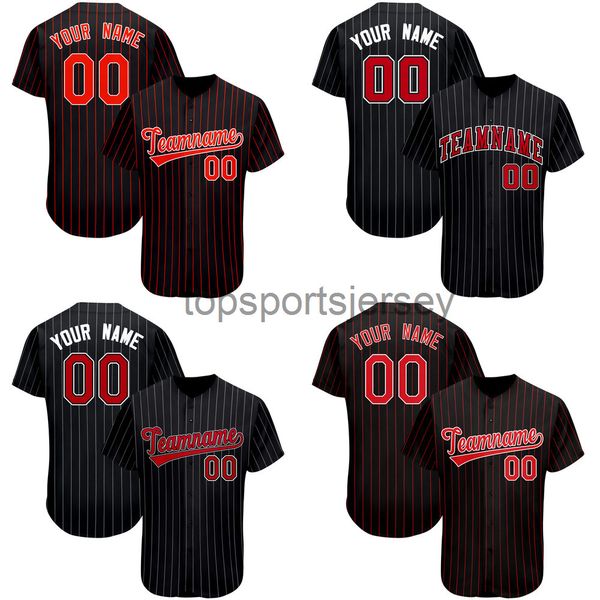 

2022 custom baseball jersey stitch team name and number strap softball uniform for playing outdoors sports hip hop streetwear, Black