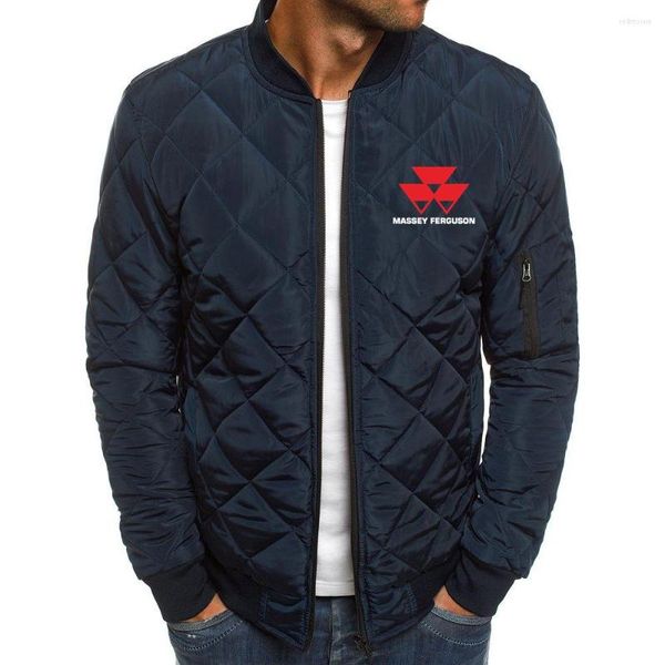 

men's jackets 2022 massey ferguson printed custom made solid color leisure formal men zipper jacket cardigan cotton warm man clothes, Black;brown