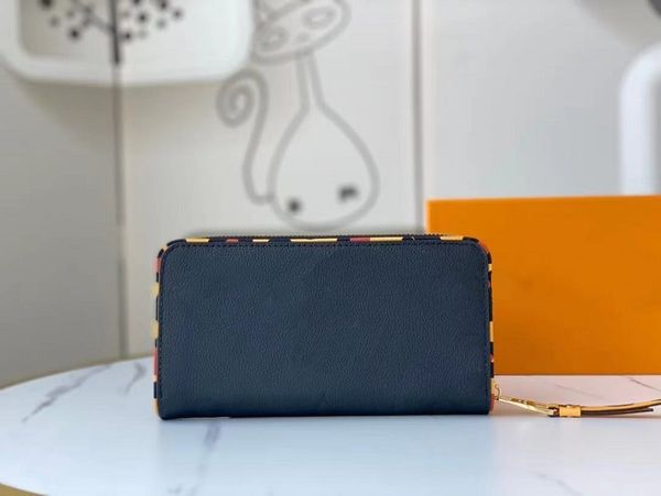 

2022 classic high-quality luxury designer wallets zippy lockme wallet handbagss chain ladies handbags and purse with box, Red;black