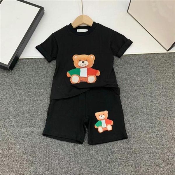 

new designer style children's clothing sets for summer boys and girls sports suit baby infant short sleeve clothes kids set321i277z, White