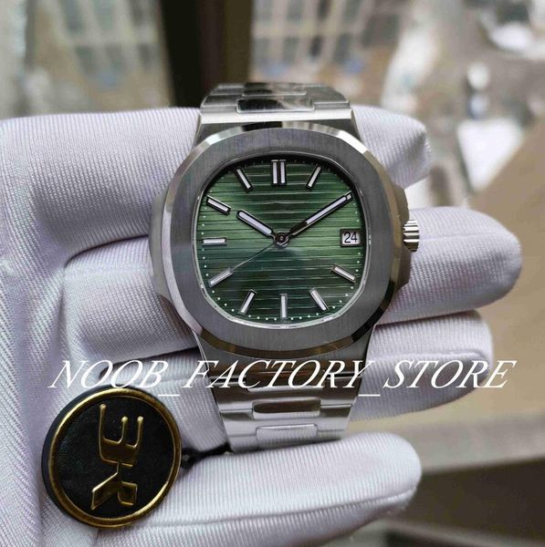 

3kf factory watch anniversary commemorative green dial 3k automatic cal.324 movement date super classic ultra thin 5711 crystal wristwatches, Slivery;black