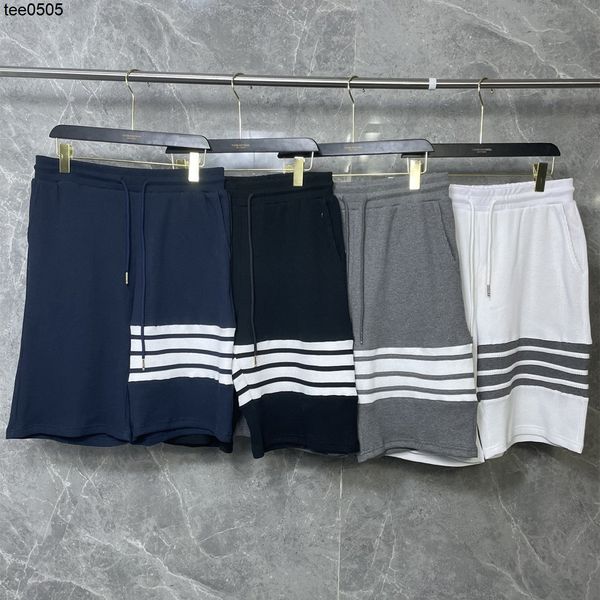 

shorts waffle four bar net red same men's and women's casual shorts, White;black