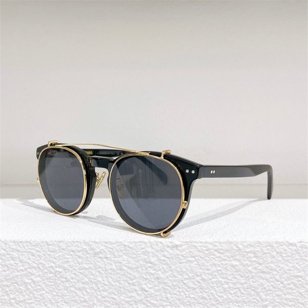 

sunglasses for women men summer 4s210 style anti-ultraviolet retro plate full frame detachable lens glasees random box, White;black