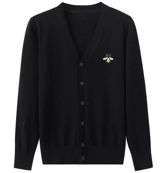 

men's sweaters cardigan fashion casual knitwear designer sweaters pure cotton sweater embroidery logo, White;black