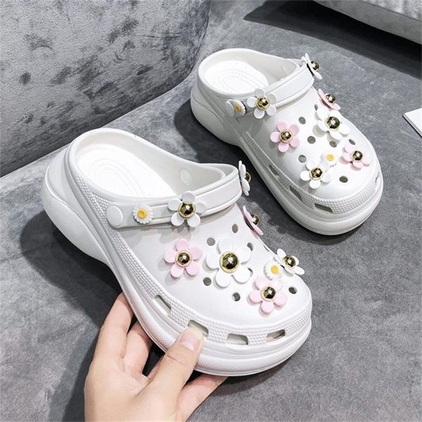 

shoe parts accessories luxury flower croc charms designer diy elegant shoe charms for croc beautiful shoe accessories for girls 220909, White;pink