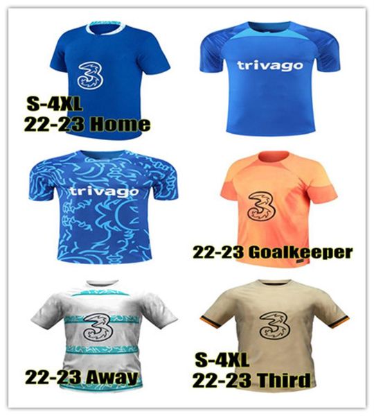 

soccer jerseys 22 23 cfc soccer jersey pulisic mount havertz sterling jorginho 2022 2023 football shirt men kids set woman werner kits hudso, Black;yellow