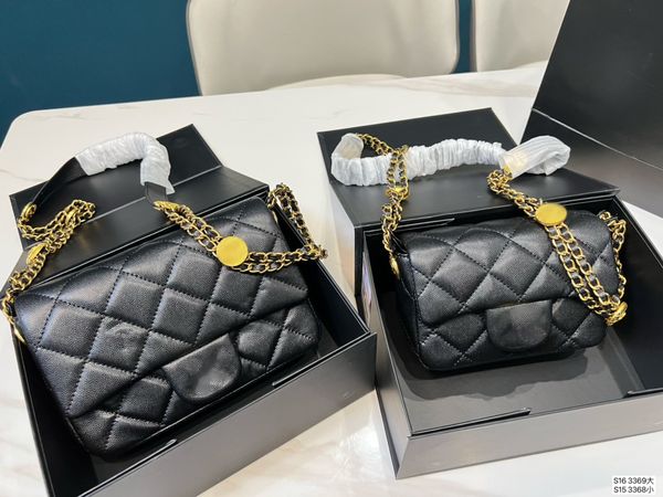 

designers shoulder bag tote purse luxury brand handbag message bags cluth classic genuine leather crossbody original box gold chain 21cm fas