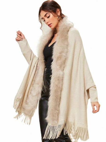 

women's sweaters contrast fuzzy batwing sleeve fringe hem cardigan 47fw#, White;black