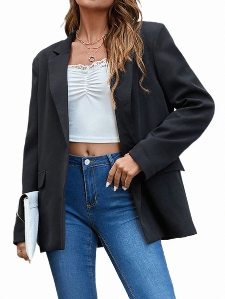 

women's two piece pants lapel neck single breasted blazer d8rh#, White