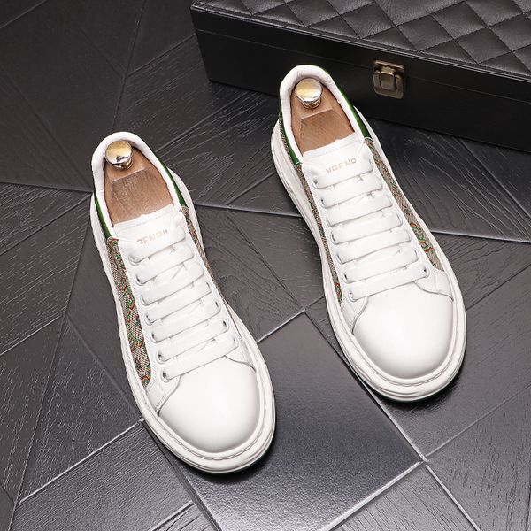 

italian style dress wedding shoes fashion canvas breathable vulcanize casual sneakers round toe thick bottom business driving walking loafer, Black