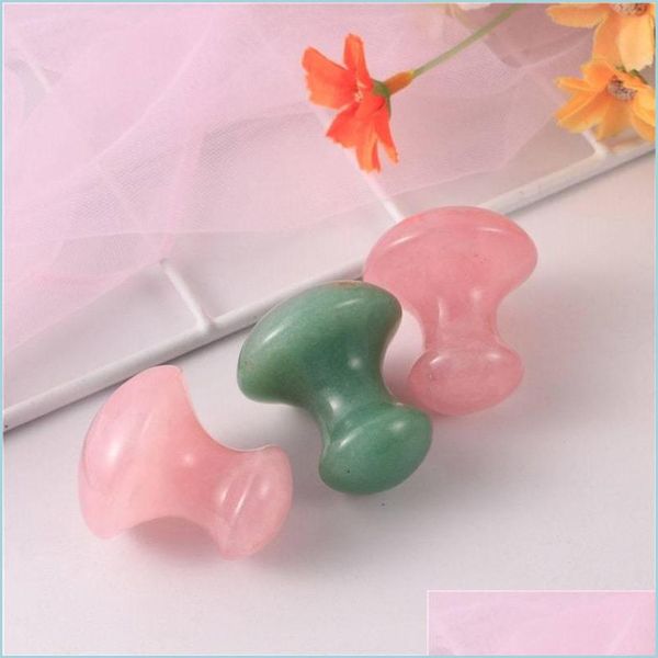 

loose gemstones gemstone natural crystal mushroom gua sha mas board gift for msee pic comes with jewelry box green aventurine pink qu dhb4d, Black